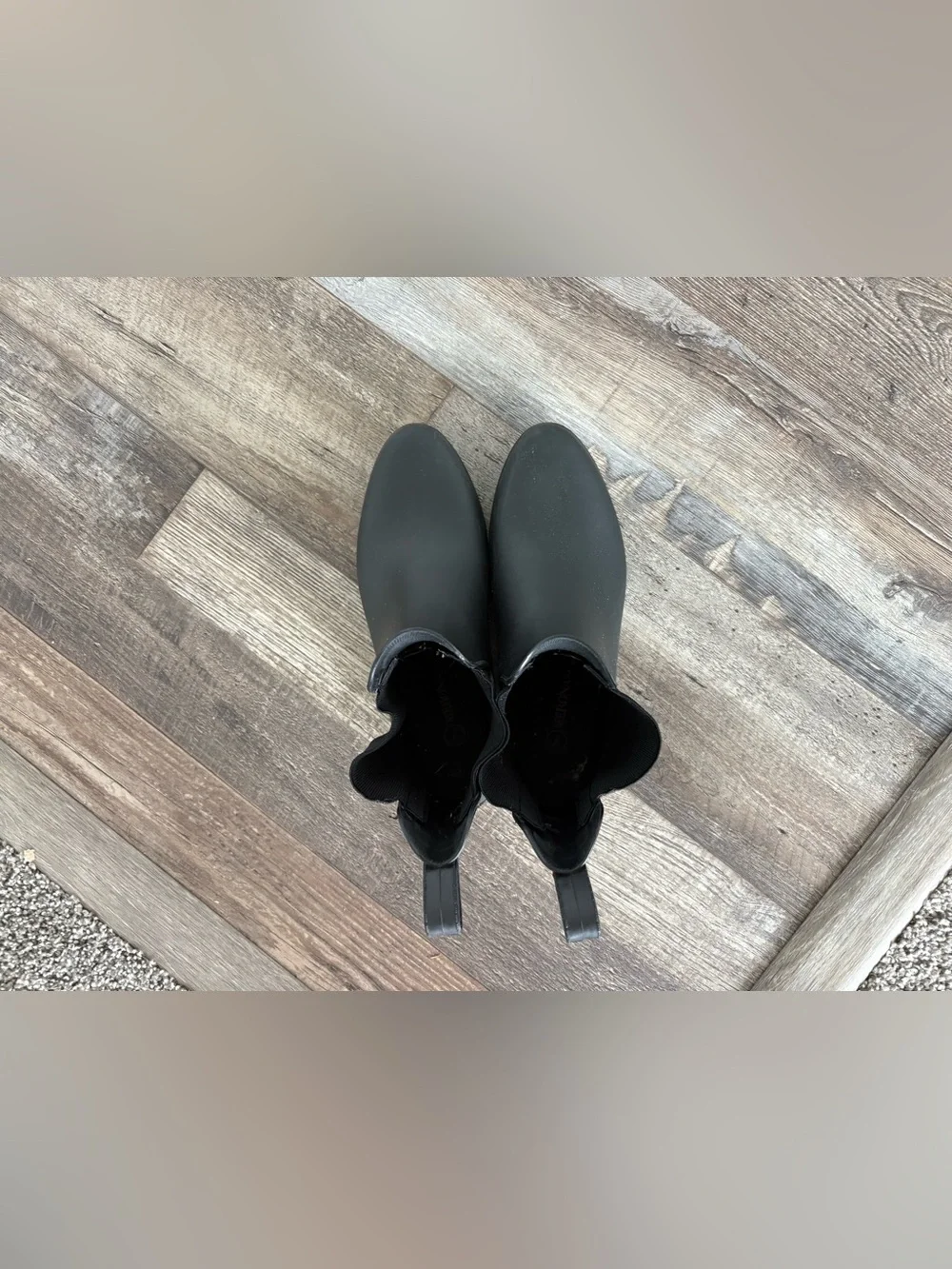 Target Mossimo Black Ankle Chelsea Rain Boots Fall Autumn Size 7